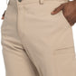 Men's Zip Fly Button Closure Tapered Leg Pant