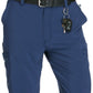 Men's Zip Fly Button Closure Tapered Leg Pant