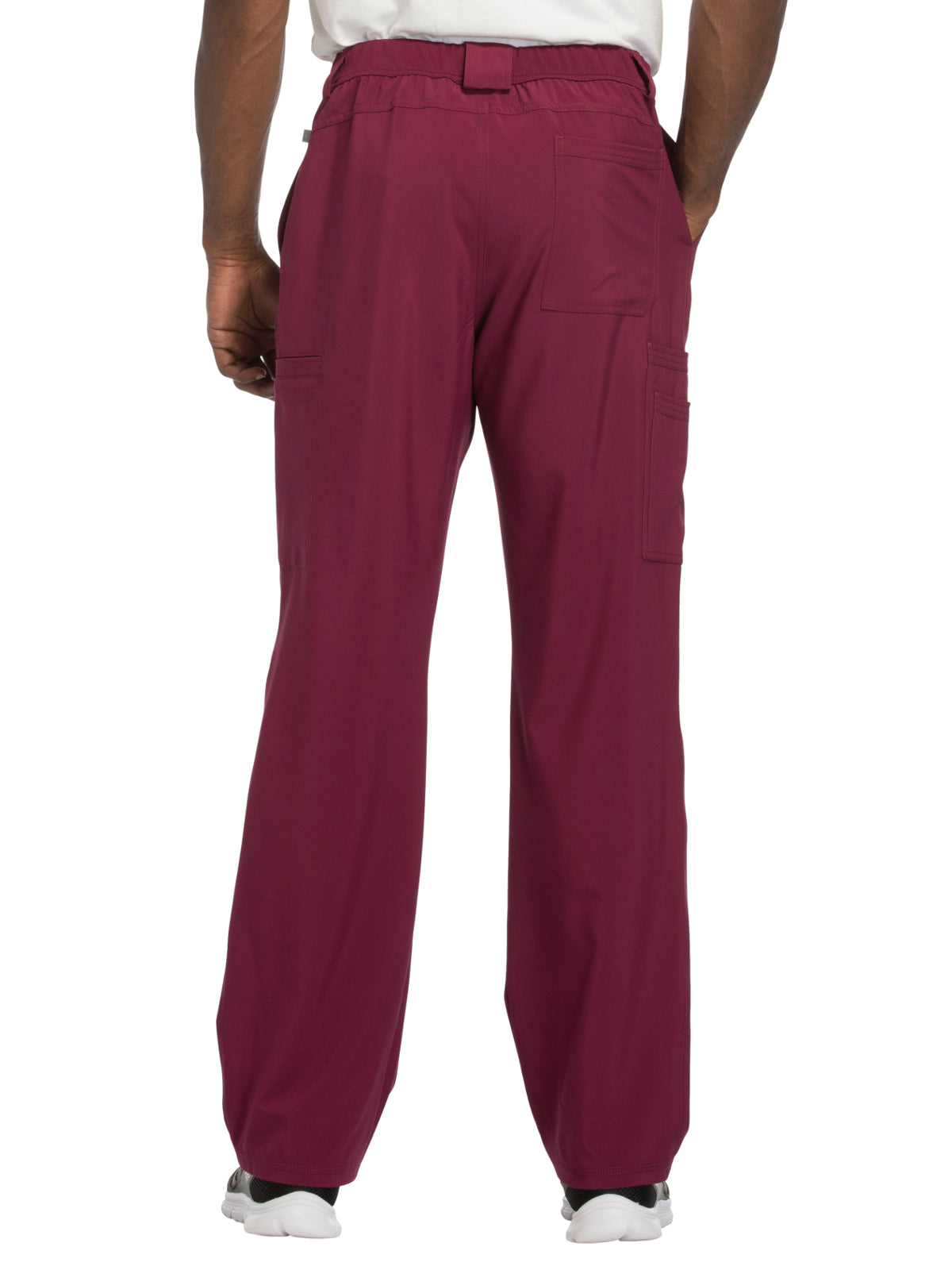 Men's Zip Fly Button Closure Tapered Leg Pant