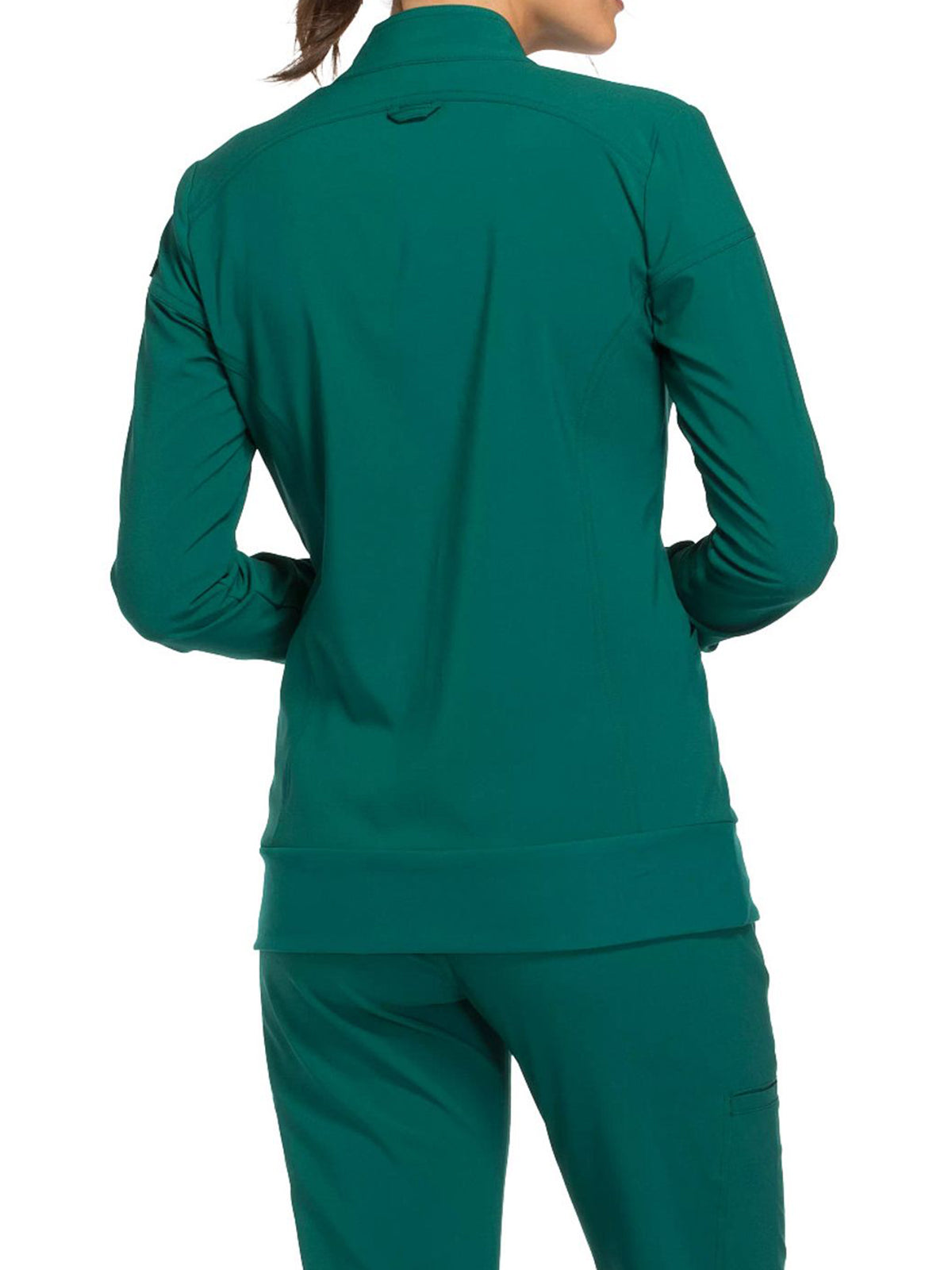 Women's 2 Pocket Zip Front Scrub Jacket