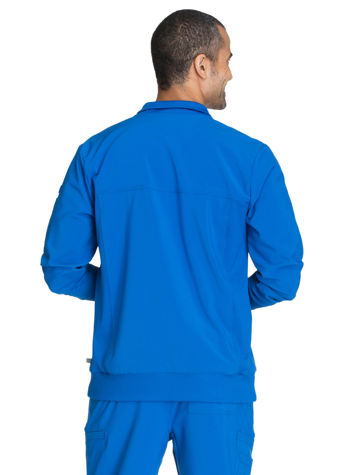 Men's 5-Pocket Zip Front Scrub Jacket