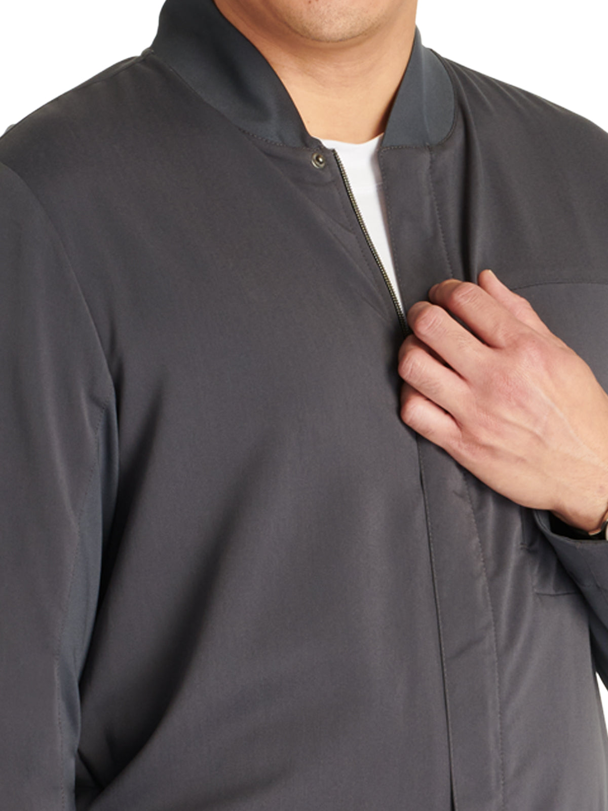 Men's Zip Front Scrub Jacket