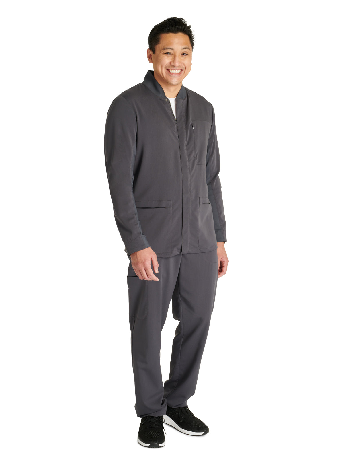 Men's Zip Front Scrub Jacket