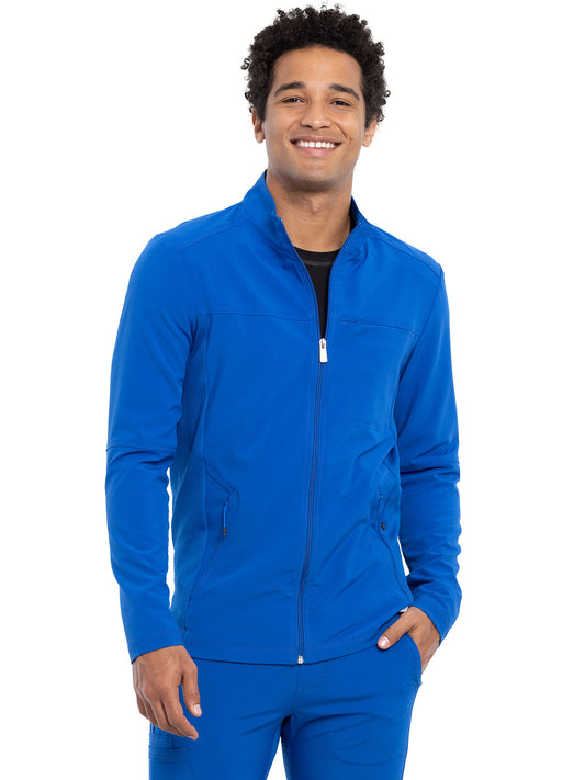 Men's Stand-up Collar Zip Front Jacket