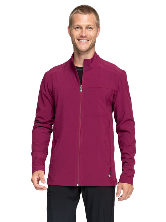 Men's Stand-up Collar Zip Front Jacket