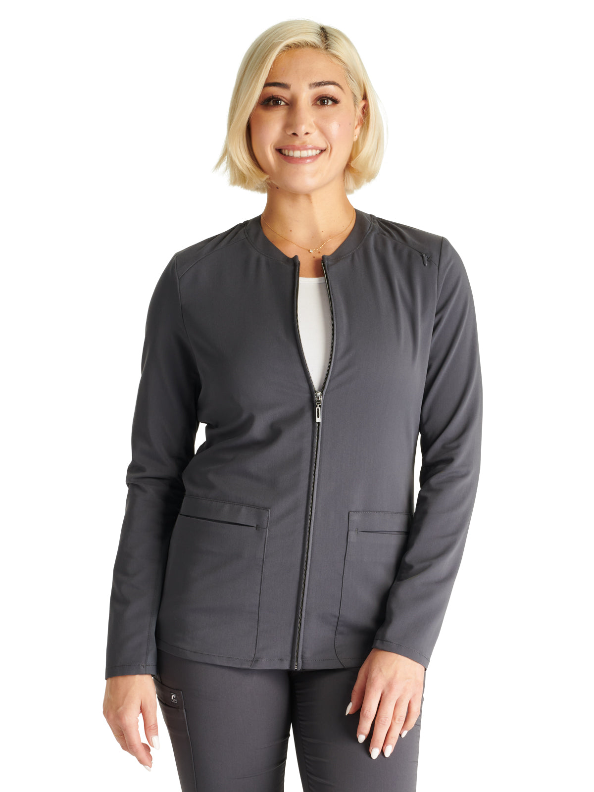 Women's Zip Front Scrub Jacket