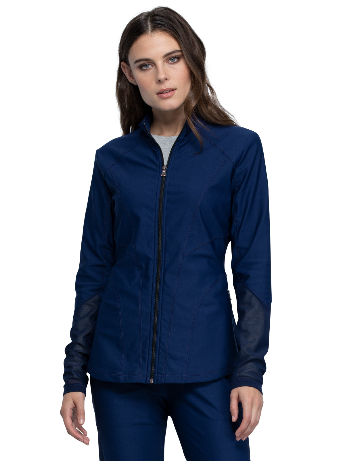 Women's Mock Neck Zip Front Jacket