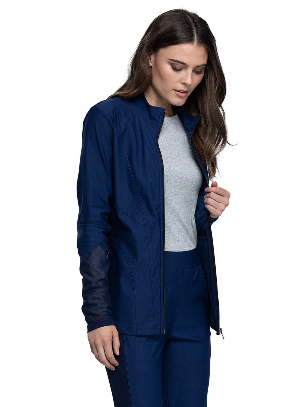 Women's Mock Neck Zip Front Jacket