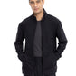 Men's Stand Up Collar Zip Front Jacket - CK399 - Black