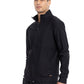 Men's Stand Up Collar Zip Front Jacket - CK399 - Black