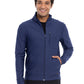 Men's Stand Up Collar Zip Front Scrub Jacket