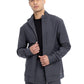 Men's Stand Up Collar Zip Front Jacket - CK399 - Pewter
