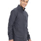 Men's Stand Up Collar Zip Front Jacket - CK399 - Pewter