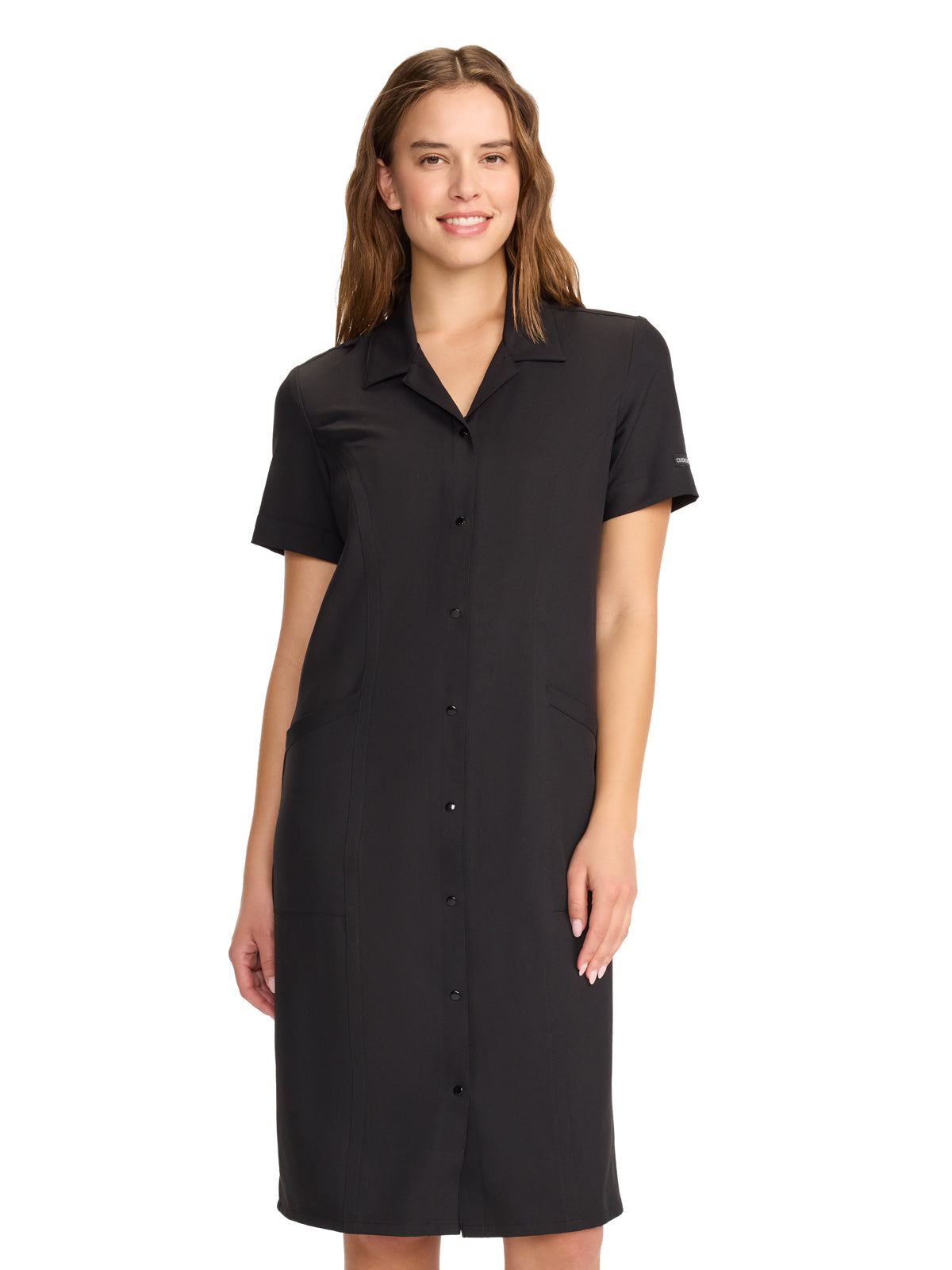 Women's 2-Pocket Button Front Dress