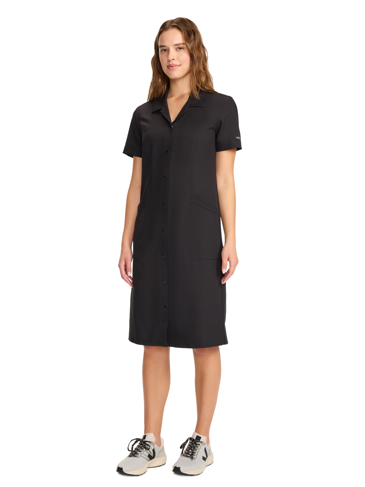 Women's 2-Pocket Button Front Dress