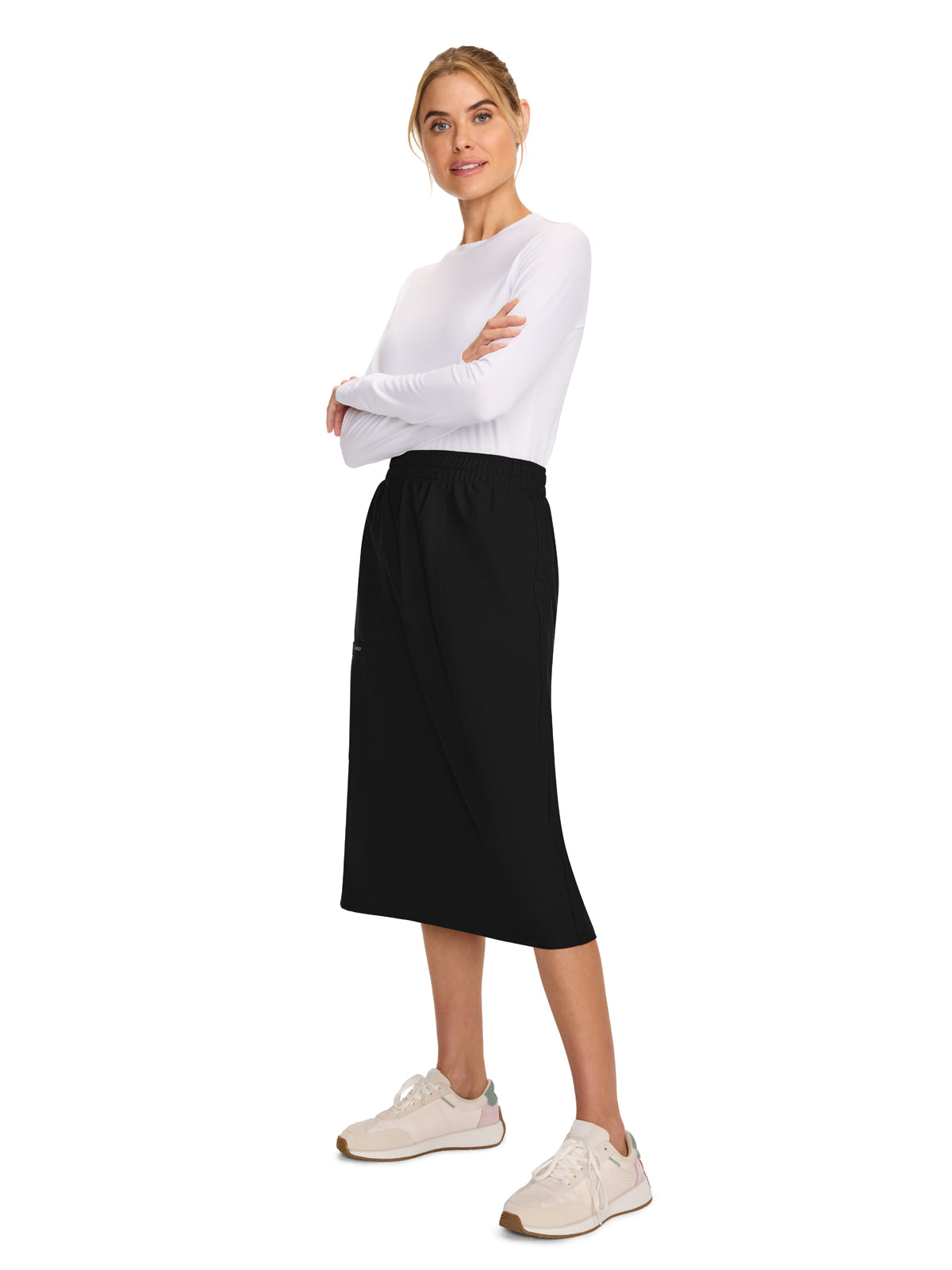 Women's 2-Pocket Elastic Waist Skirt