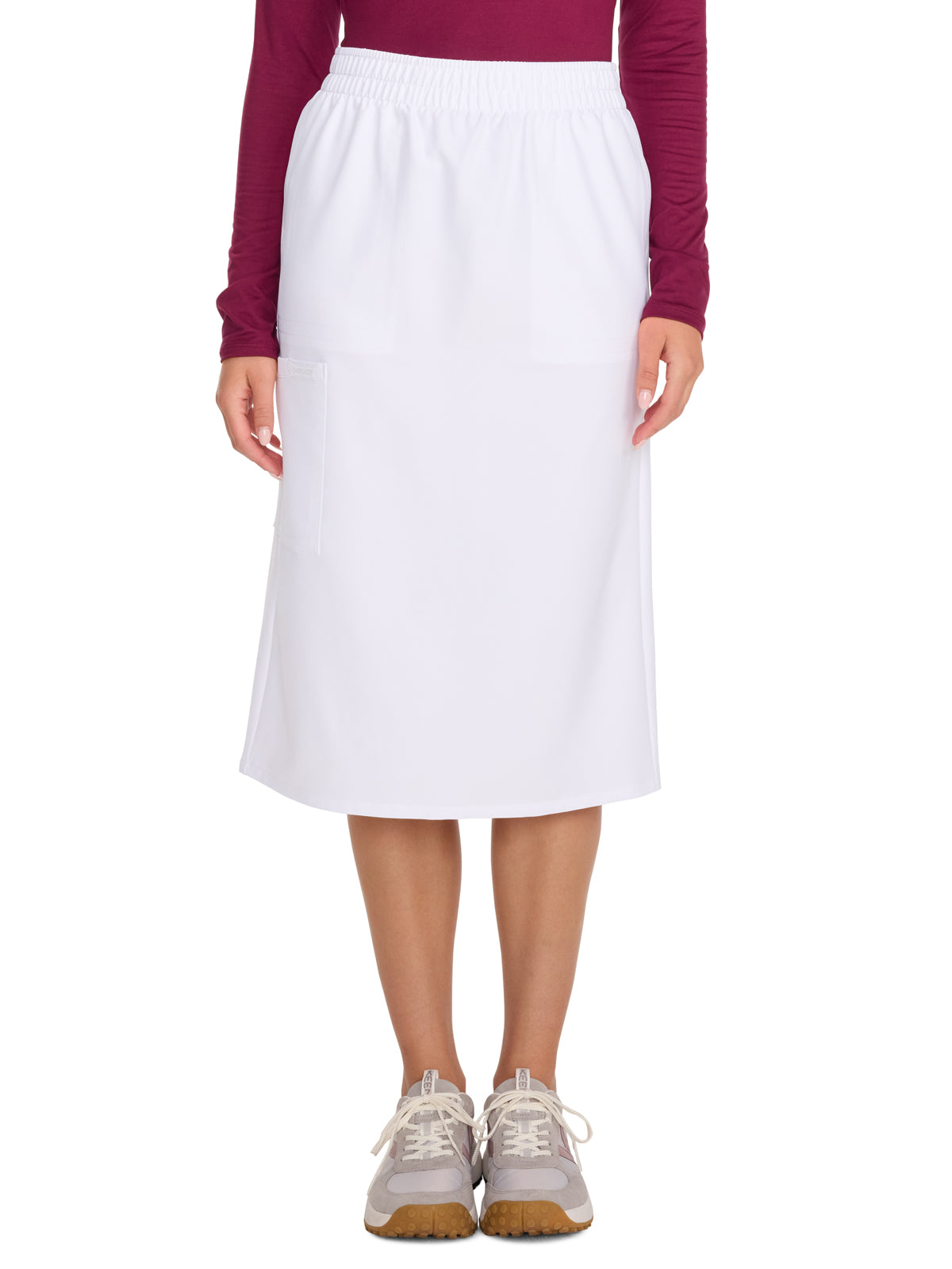 Women's 2-Pocket Elastic Waist Skirt