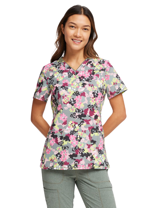 Women's V-Neck Print Top