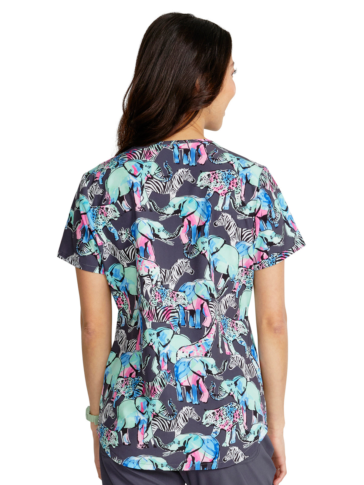 Women's V-Neck Print Top