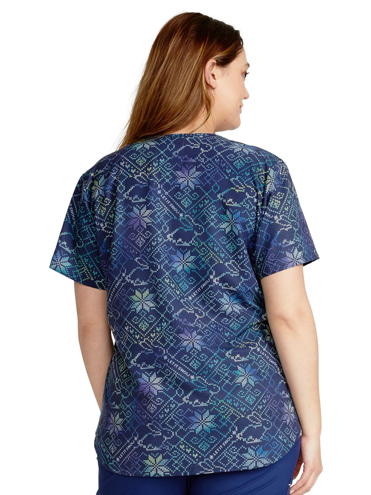 Women's V-Neck Print Top