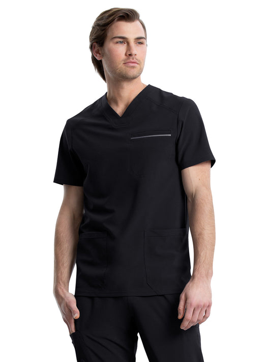 Men's Four-Pocket V-Neck Scrub Top