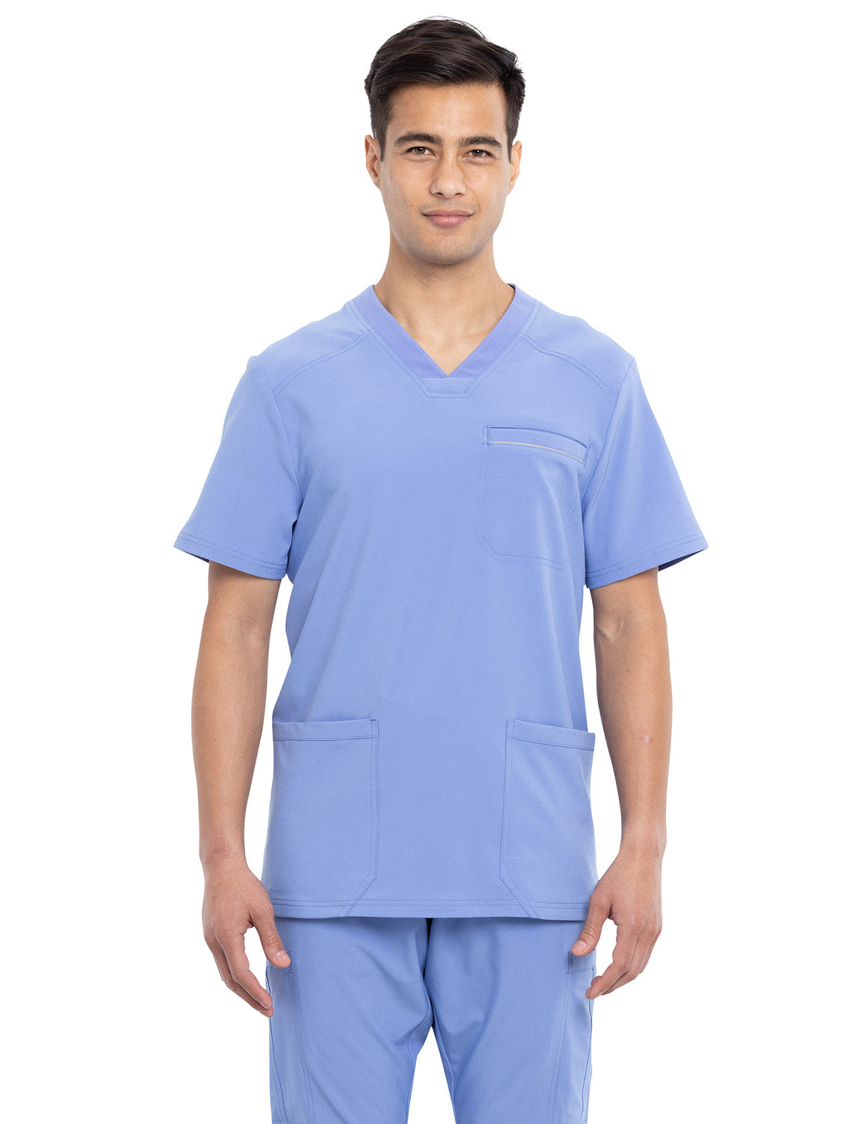 Men's Four-Pocket V-Neck Scrub Top