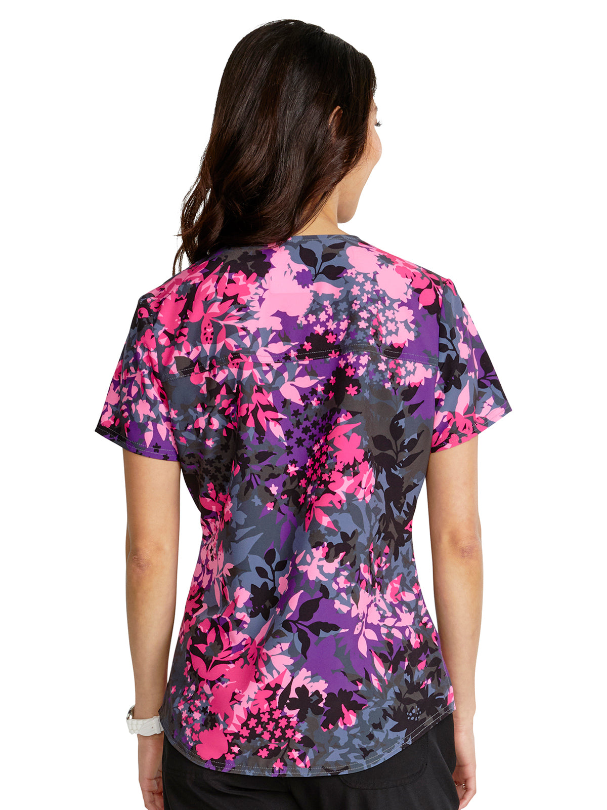 Women's V-Neck Tuckable Print Top