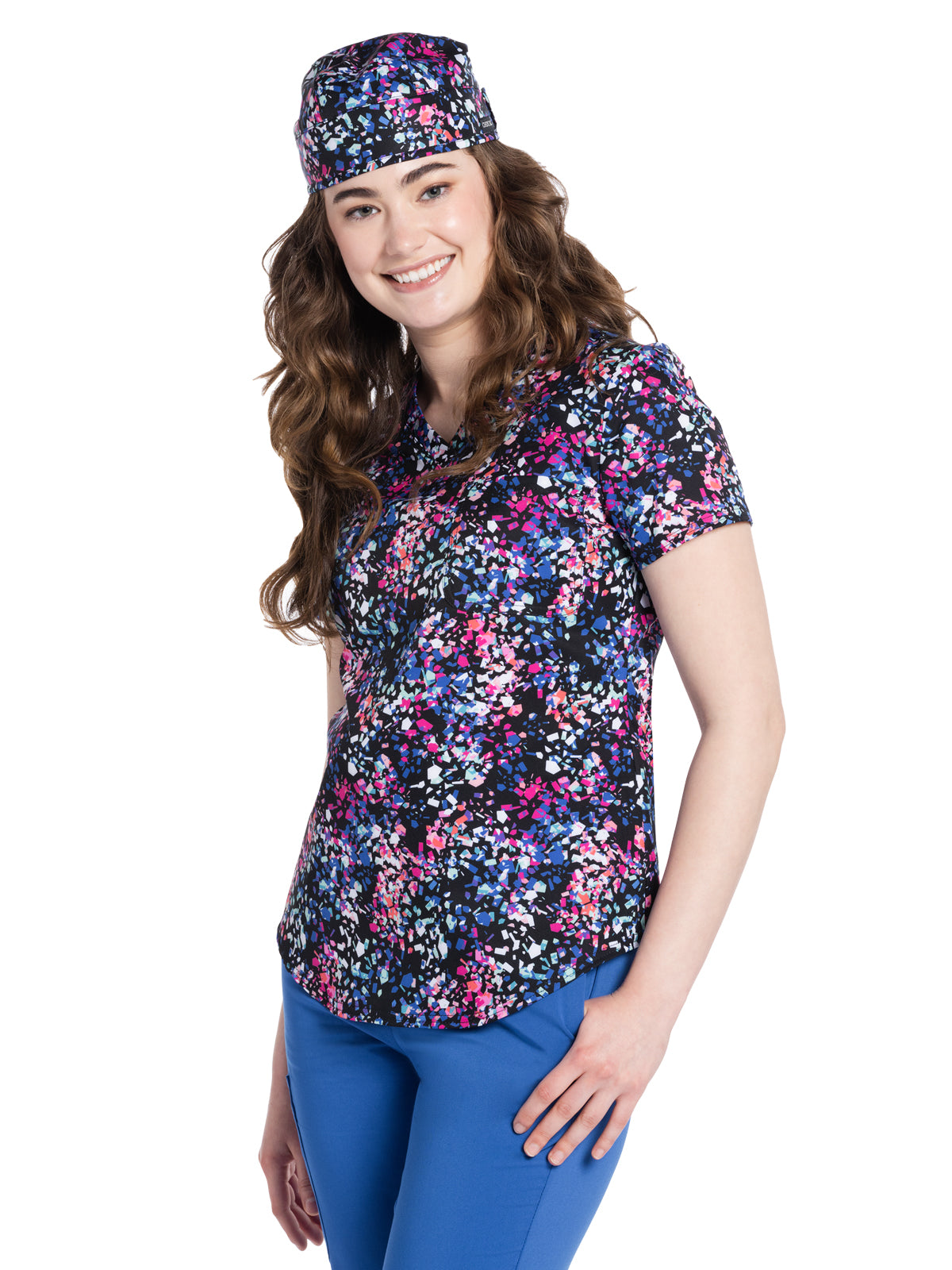 Women's V-Neck Tuckable Print Top