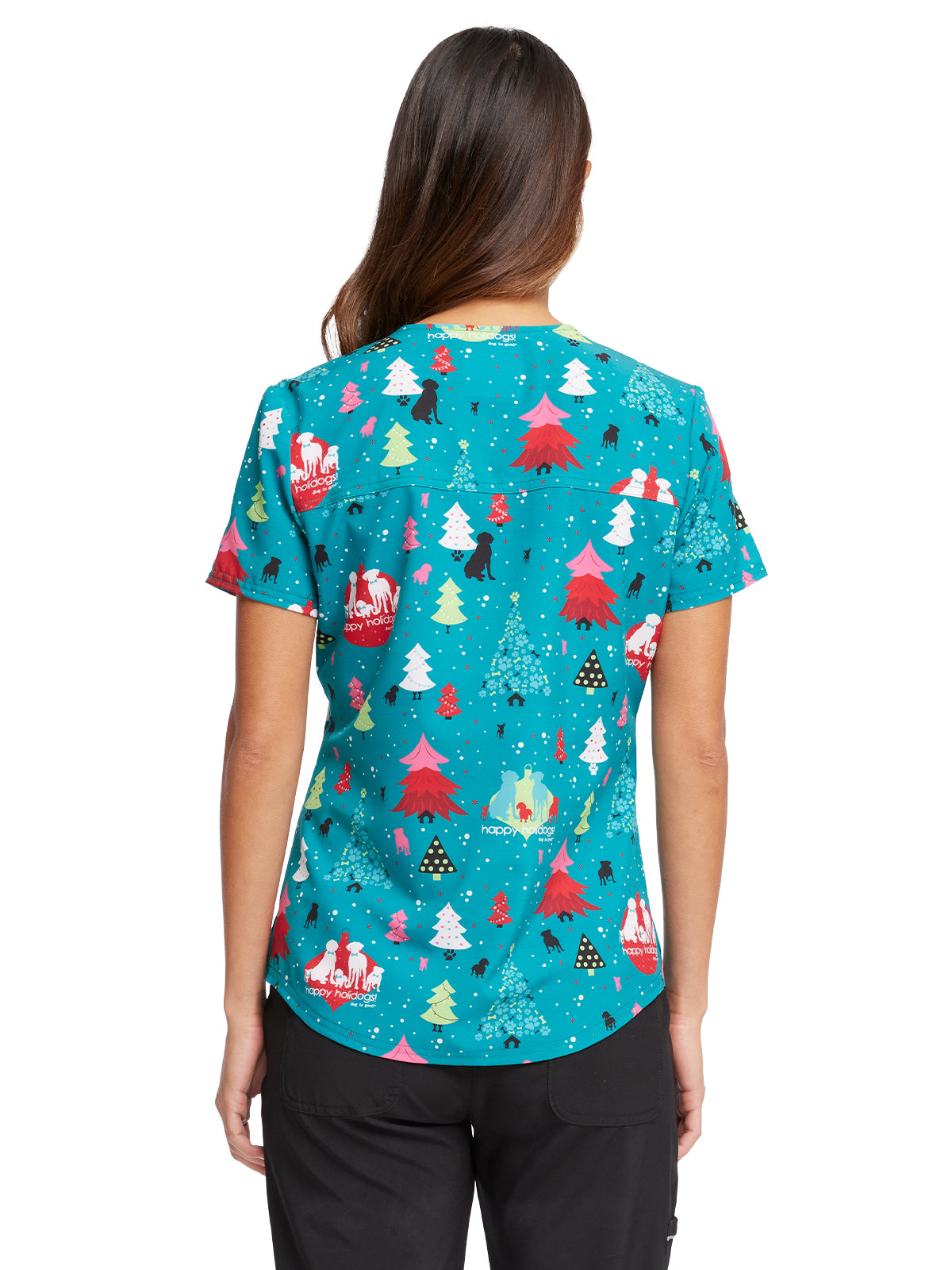 Women's V-Neck Tuckable Print Top