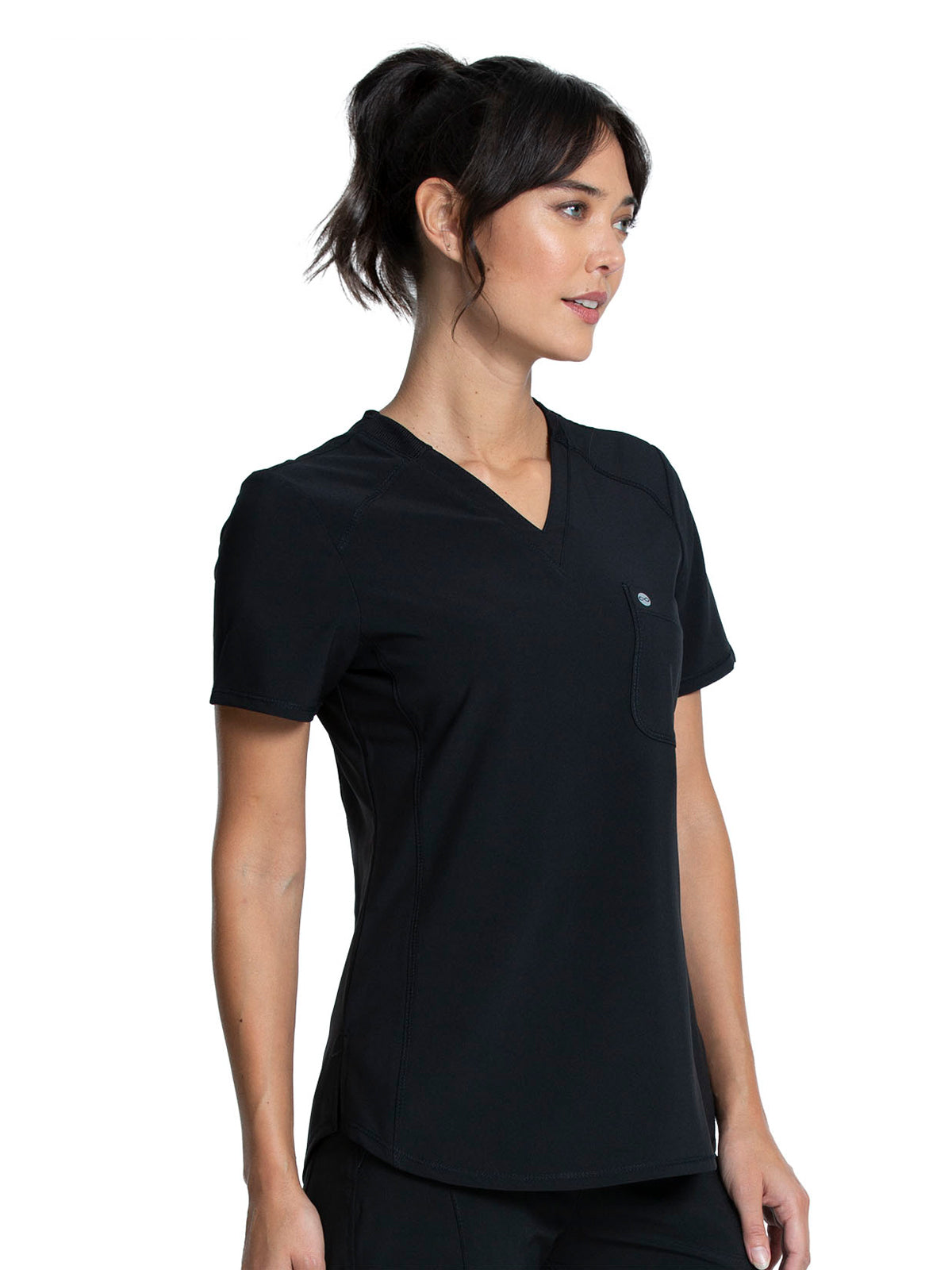 Women's Left Chest Pocket Tuckable V-Neck Top