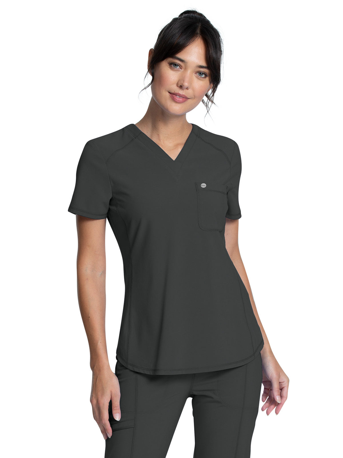 Women's Left Chest Pocket Tuckable V-Neck Top