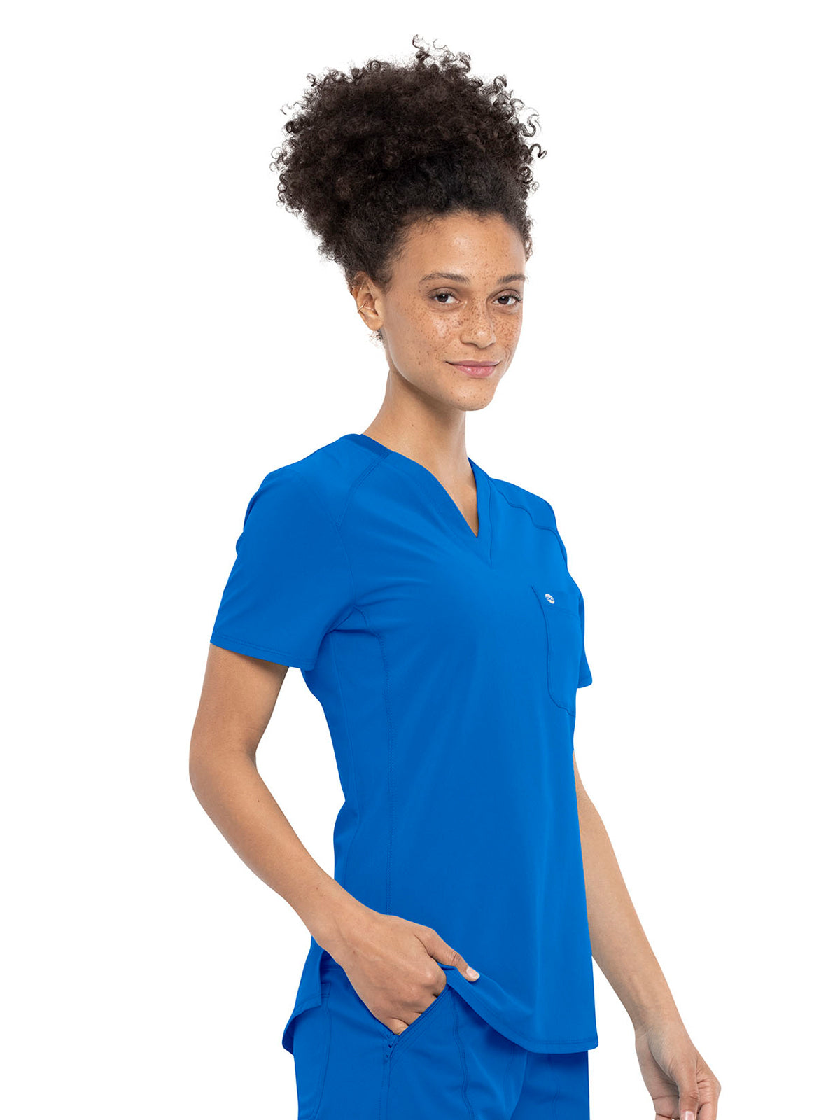 Women's Left Chest Pocket Tuckable V-Neck Top