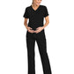Women's 2-Pocket Maternity V-Neck Top - CK701A - Black