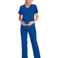 Women's 2-Pocket Maternity V-Neck Top - CK701A - Galaxy Blue
