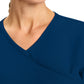 Women's 2-Pocket Maternity V-Neck Top - CK701A - Navy