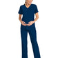 Women's 2-Pocket Maternity V-Neck Top - CK701A - Navy