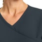 Women's 2-Pocket Maternity V-Neck Top - CK701A - Pewter