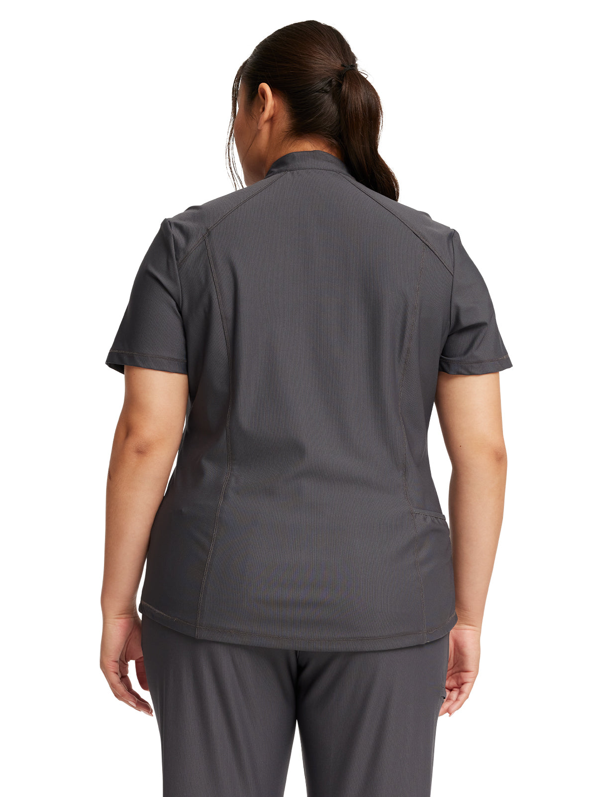 Women's Partial Zip Front Scrub Top