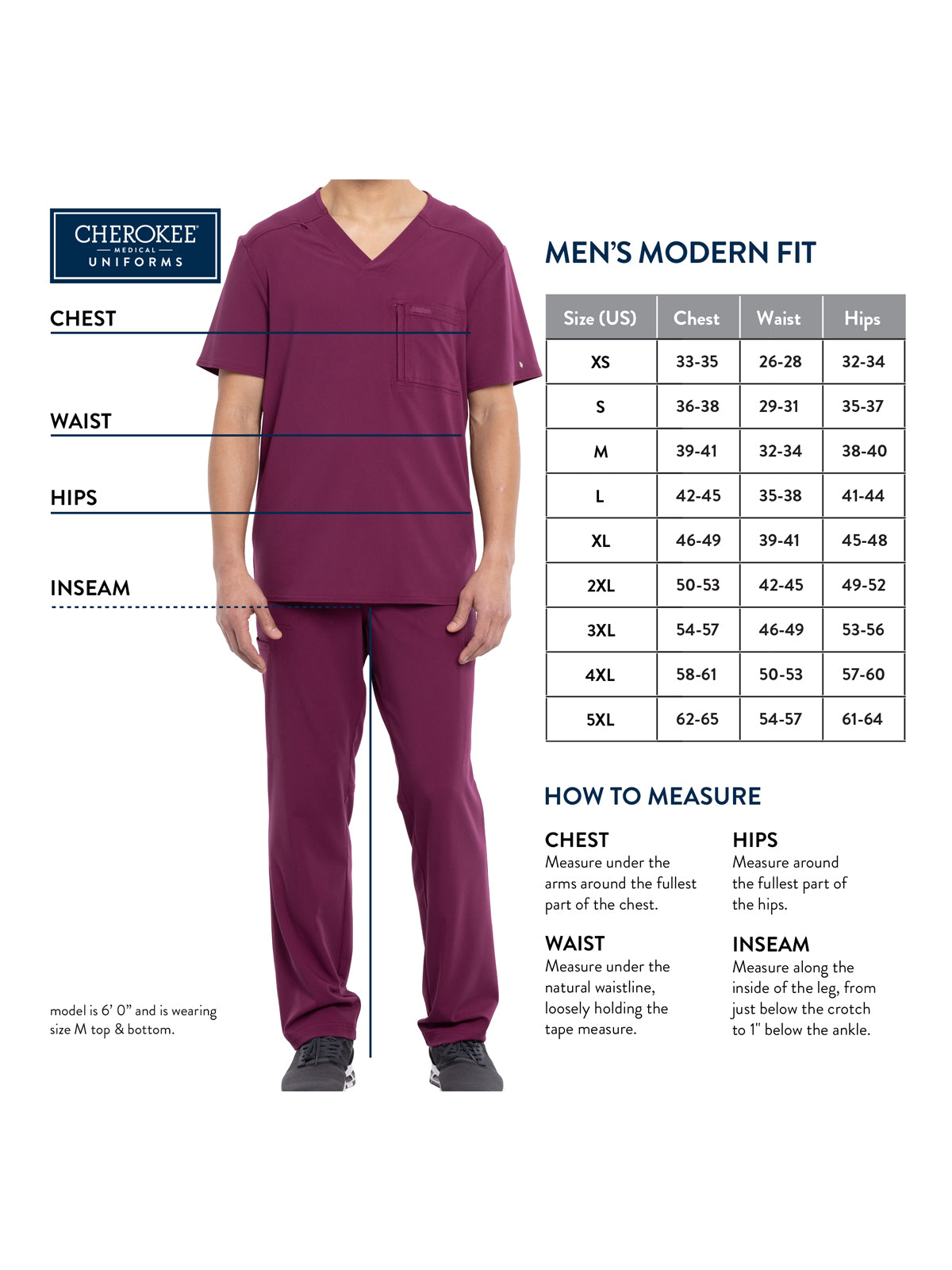 Men's V-Neck Scrub Top