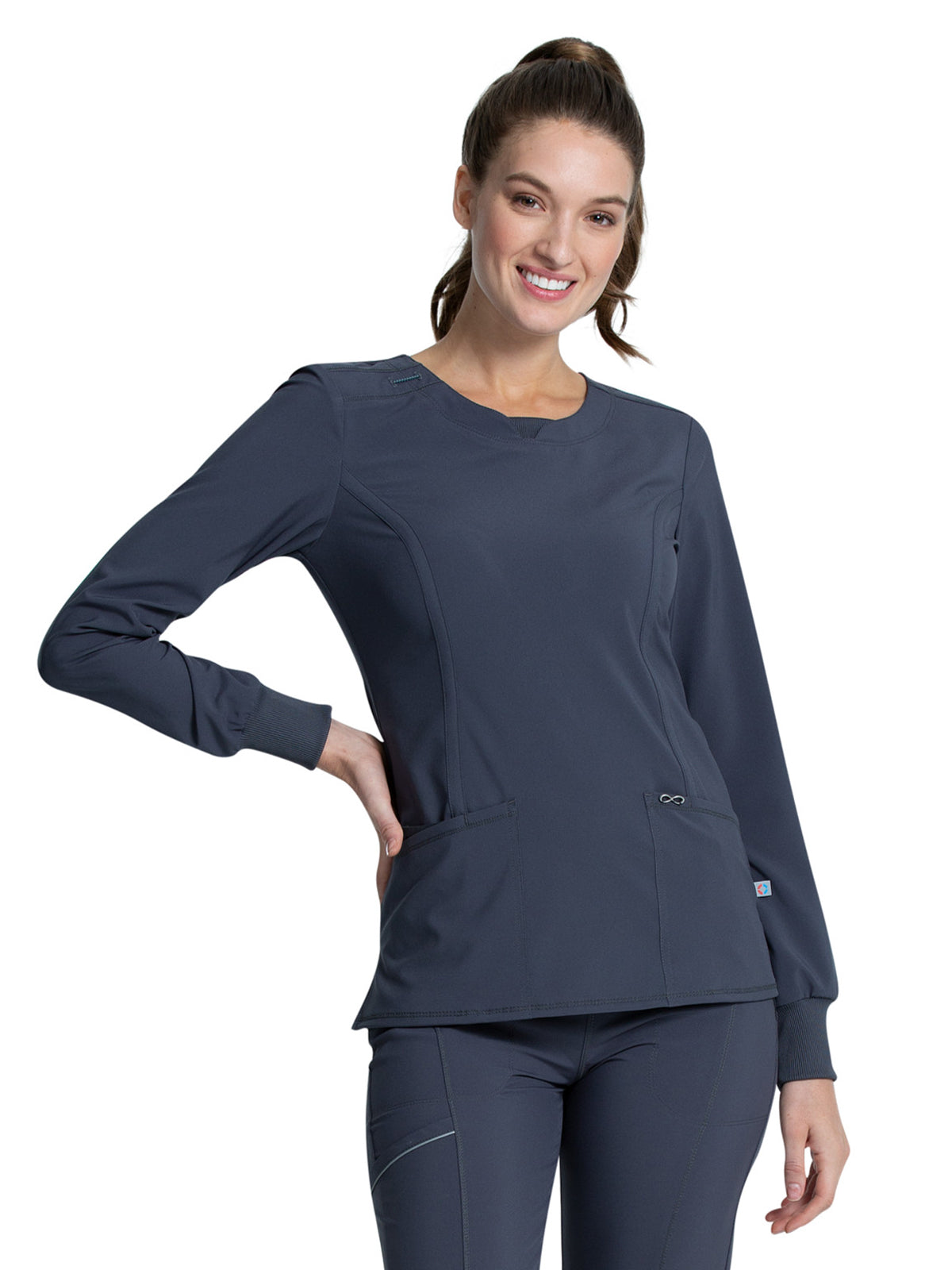 Women's 3 Pocket Long Sleeve V-Neck Top