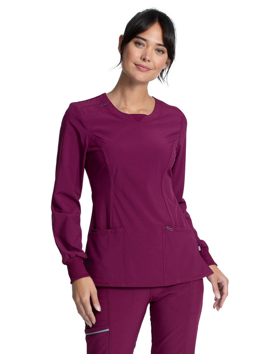 Women's 3 Pocket Long Sleeve V-Neck Top