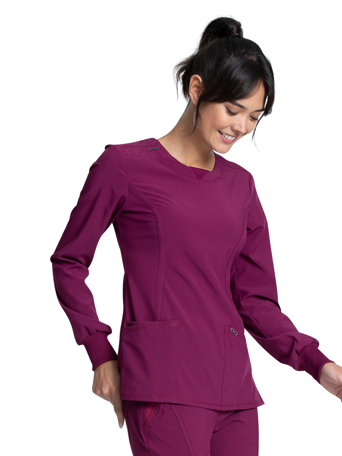 Women's 3 Pocket Long Sleeve V-Neck Top