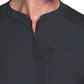 Men's 3-Pocket Henley Top - CK812 - Pewter