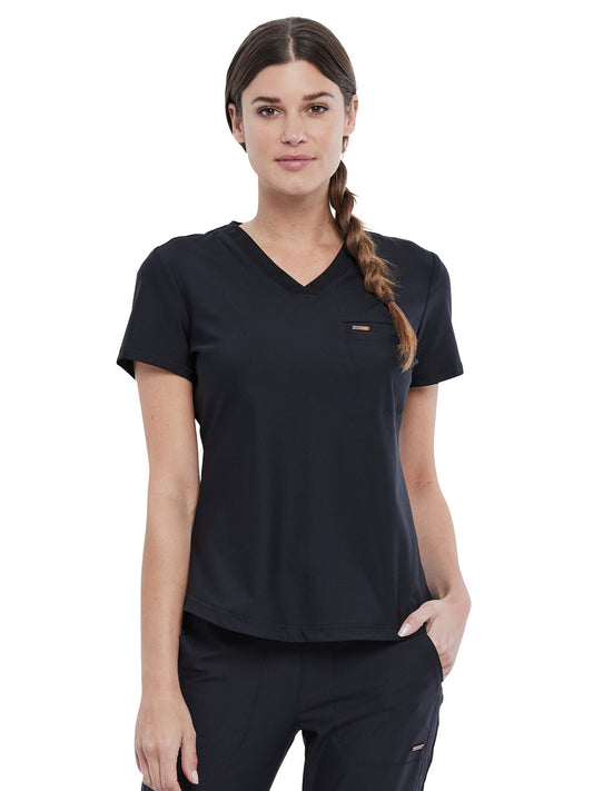 Women's 1-Pocket Tuckable V-Neck Scrub Top