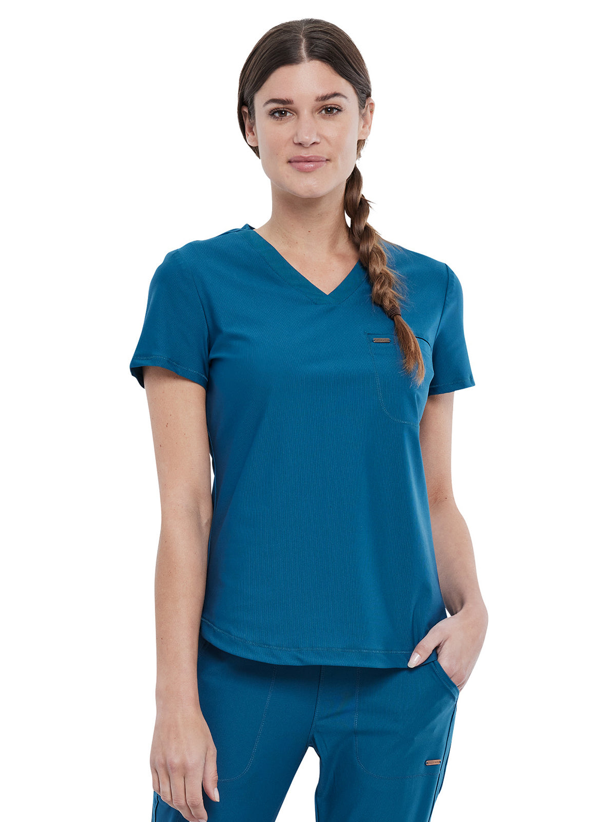 Women's 1-Pocket Tuckable V-Neck Top