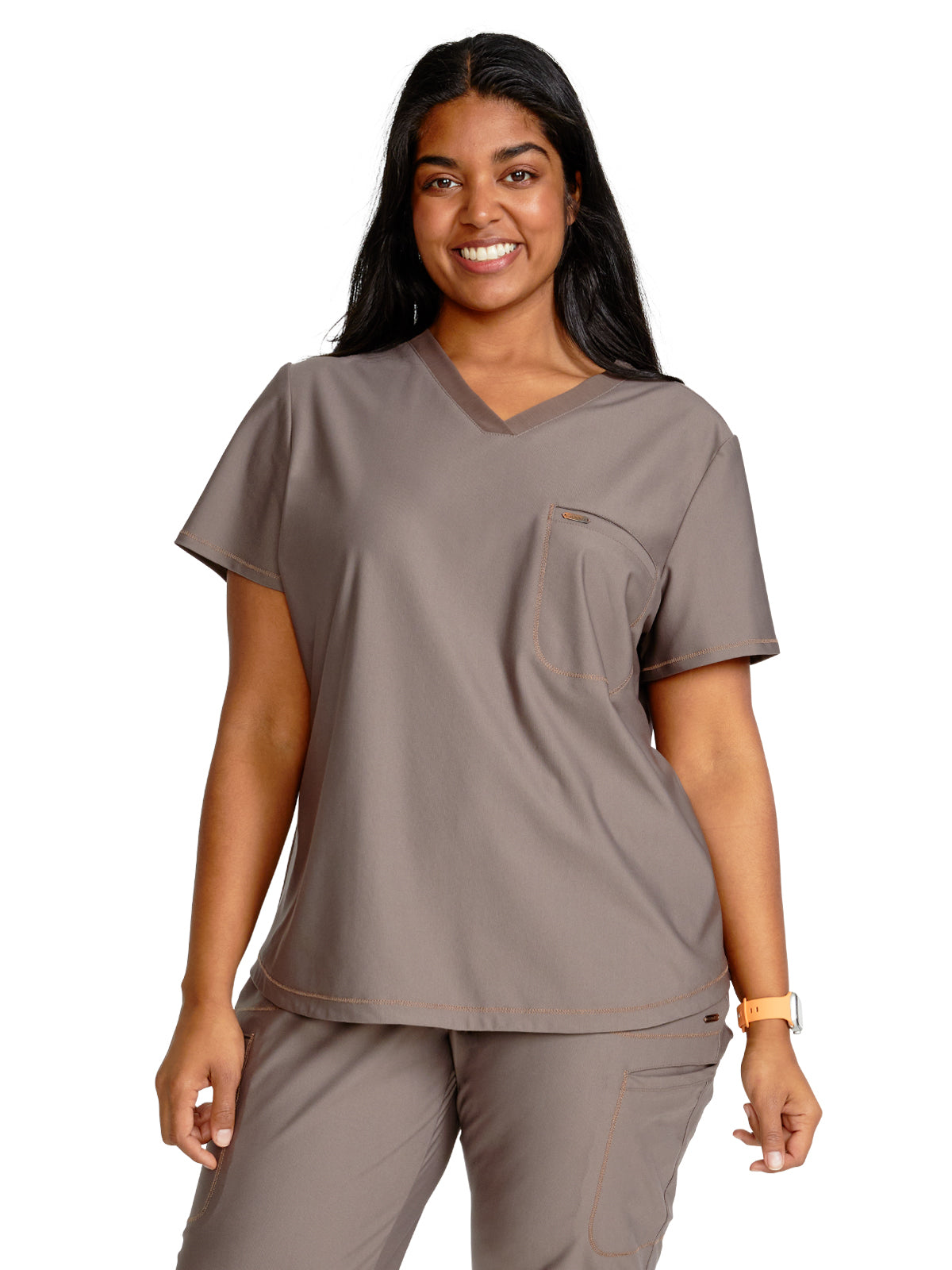 Women's 1-Pocket Tuckable V-Neck Top