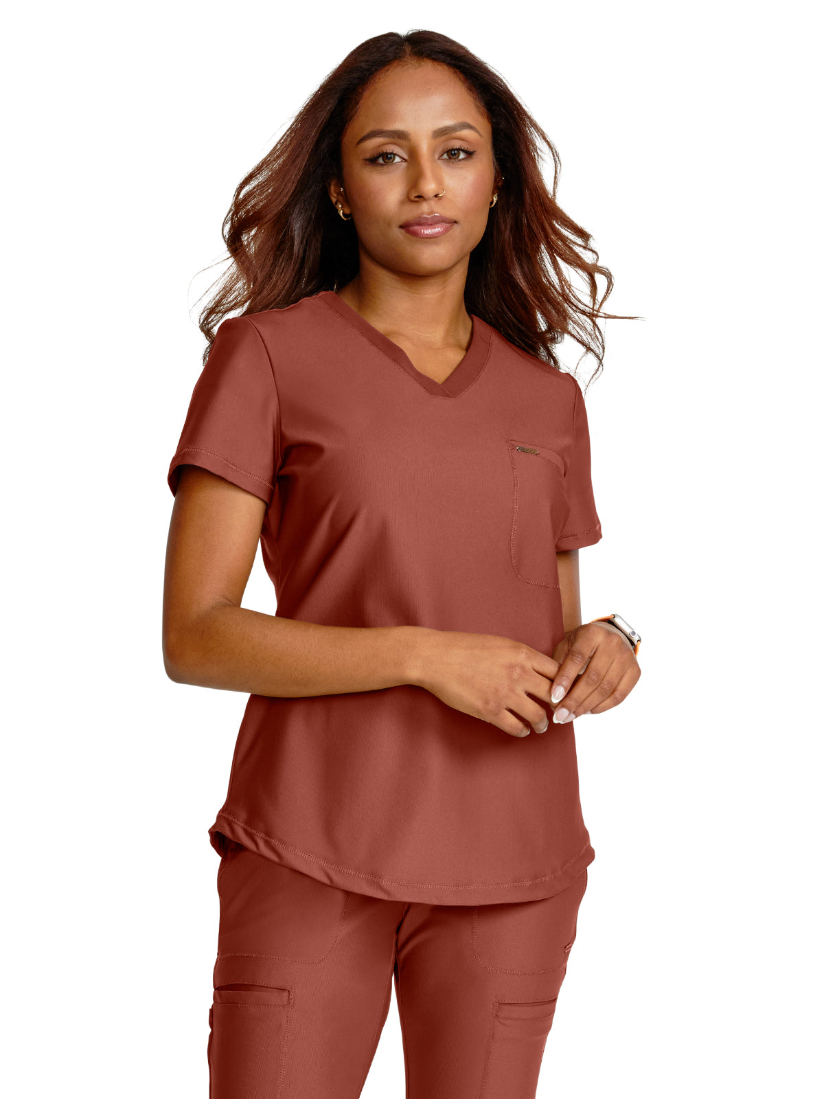 Women's 1-Pocket Tuckable V-Neck Top