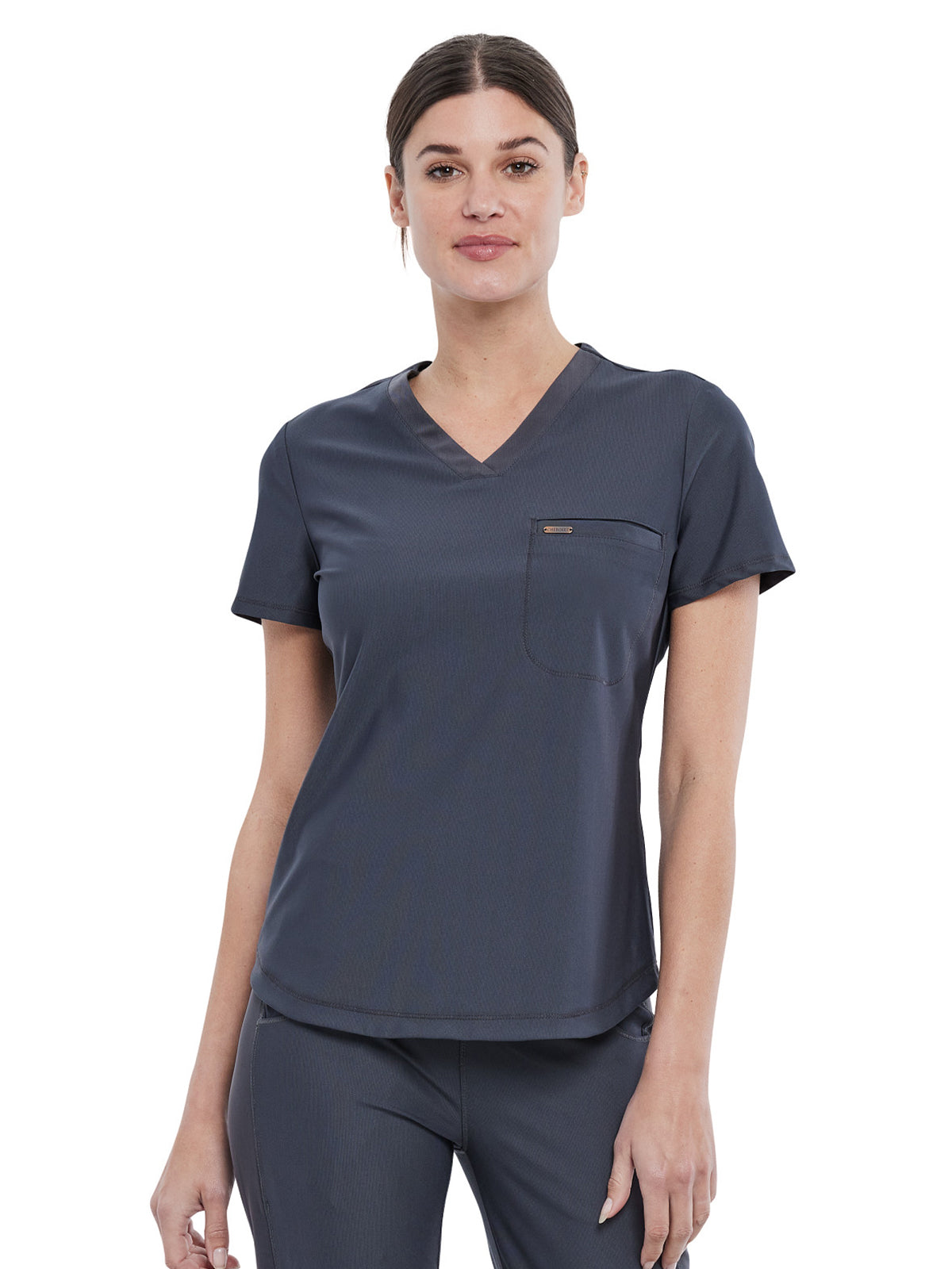 Women's 1-Pocket Tuckable V-Neck Scrub Top