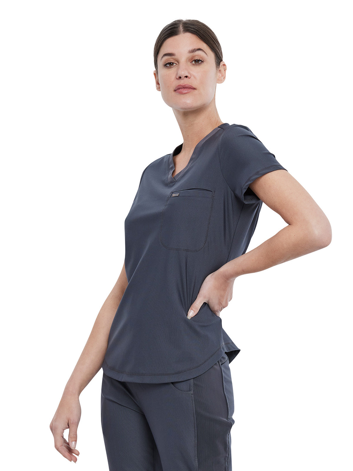 Women's 1-Pocket Tuckable V-Neck Scrub Top