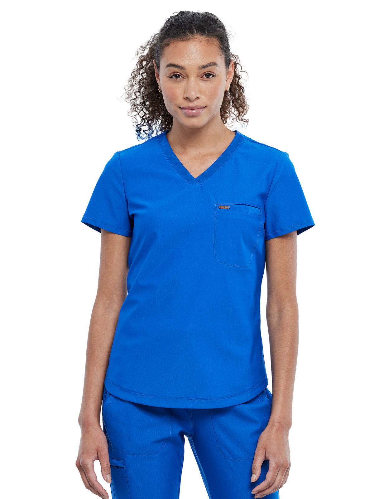 Women's 1-Pocket Tuckable V-Neck Scrub Top